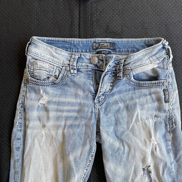 Silver Ripped Jeans - Picture 4 of 8